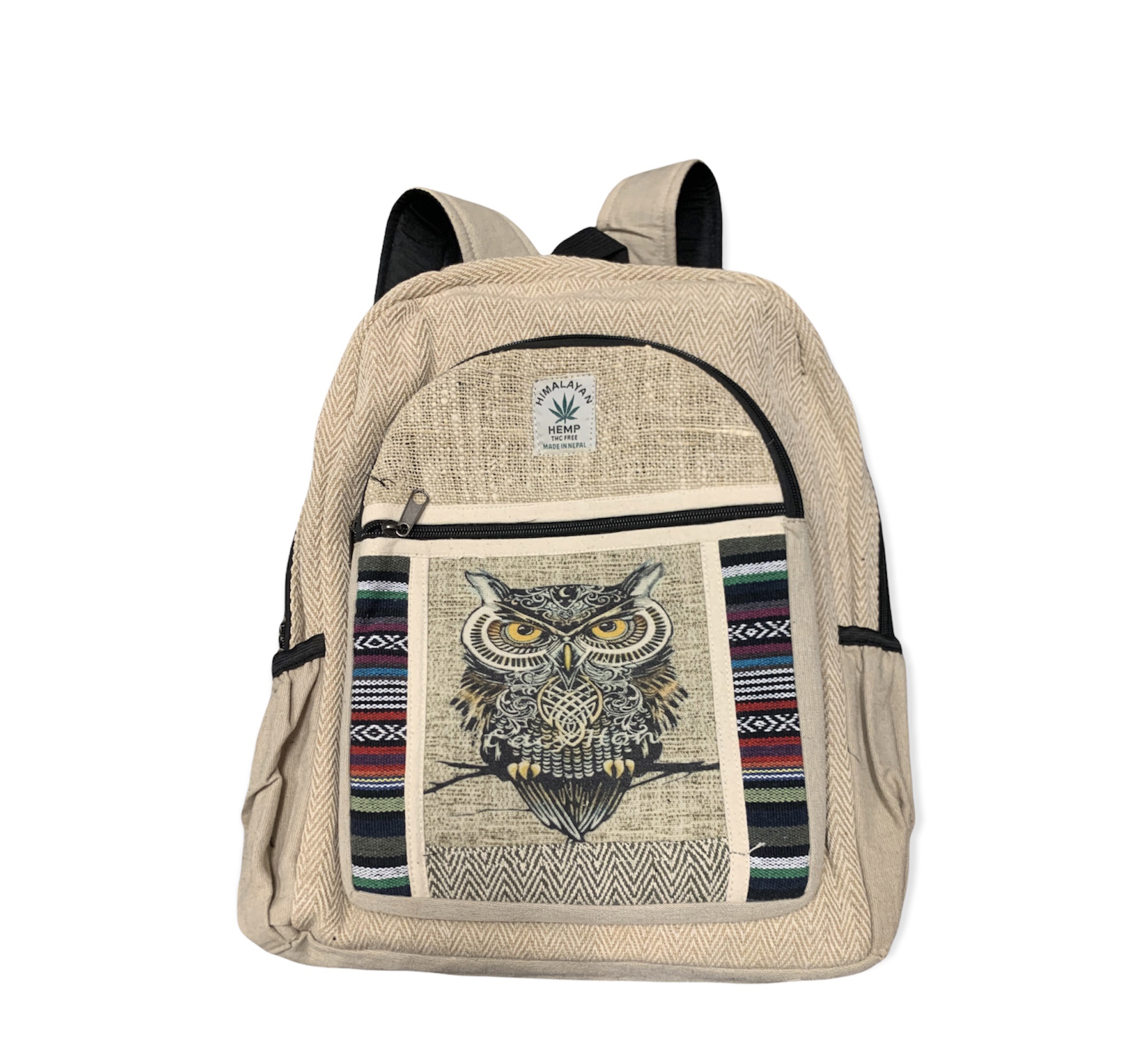 Cotton Hemp Owl Backpack Wholesale (RIB1207)